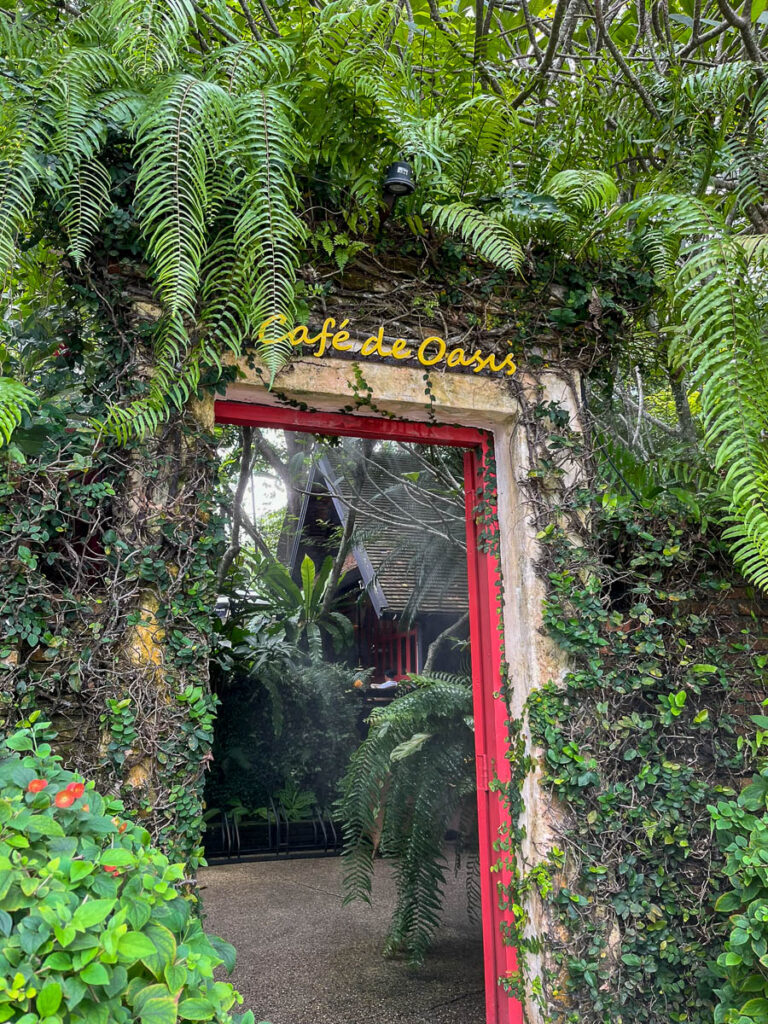 The charming entrance to Café de Oasis, Chiang Mai, Thailand