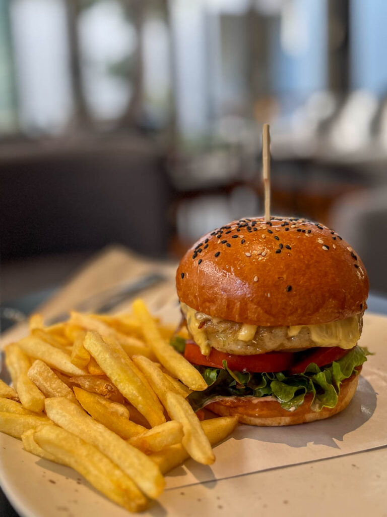 Chicken burger at Vaanaa Cafe & Bistro