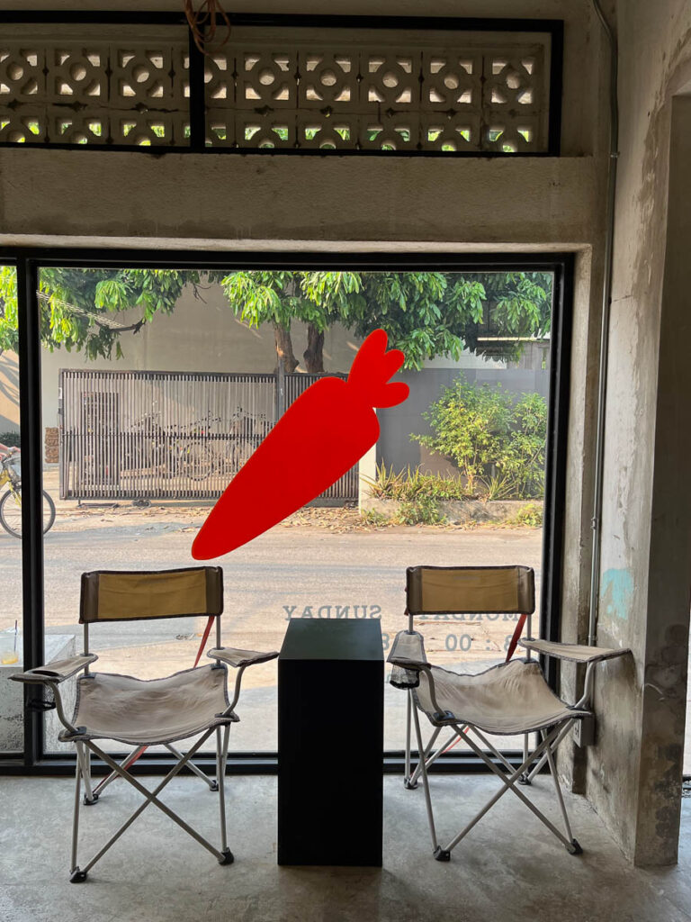 The interior of Carrot Coffee CNX, Chiang Mai, Thailand