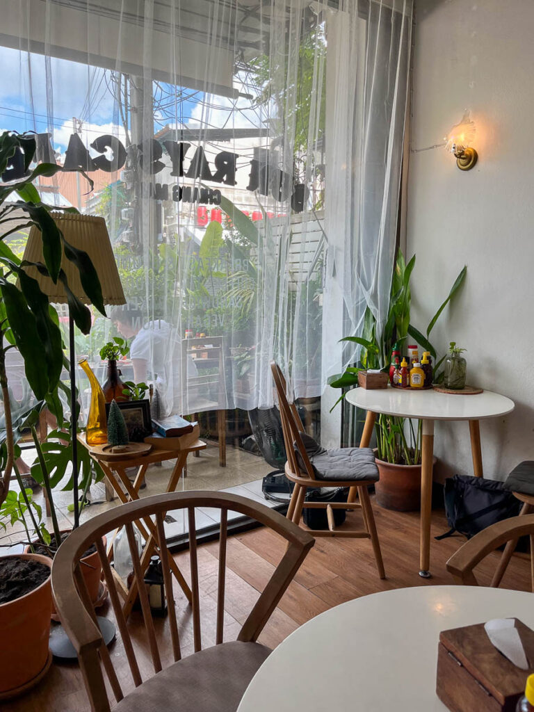 The interior of Sun Rays Cafe, Chiang Mai, Thailand
