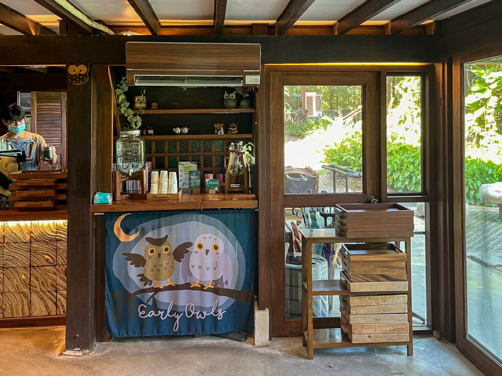 The interior of Early Owls Cafe, Chiang Mai, Thailand