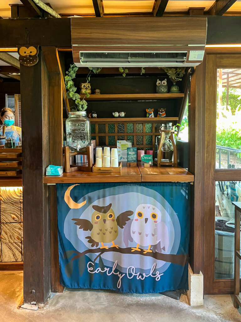 The interior of Early Owls Cafe, Chiang Mai, Thailand