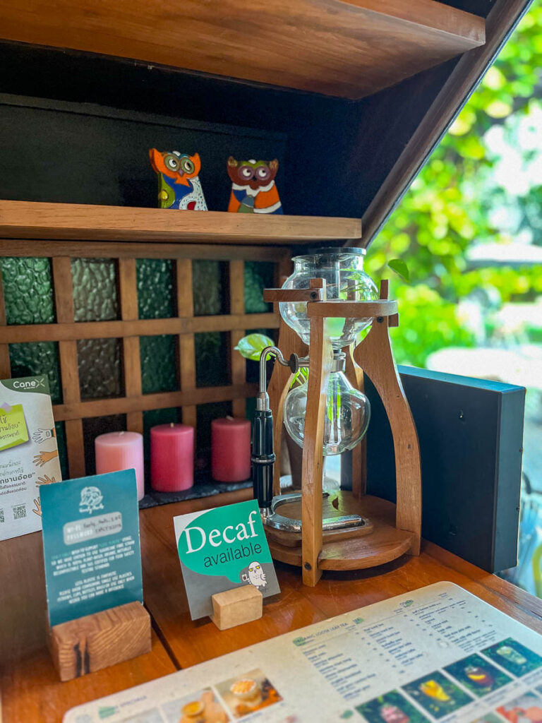 The interior of Early Owls Cafe, Chiang Mai, Thailand