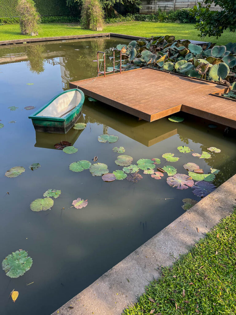 The lily pond at Early Owls Cafe, Chiang Mai, Thailand