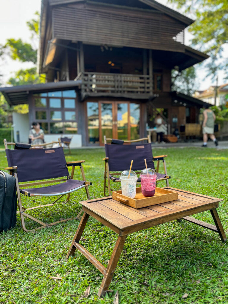 The gardens at Early Owls, Chiang Mai, Thailand
