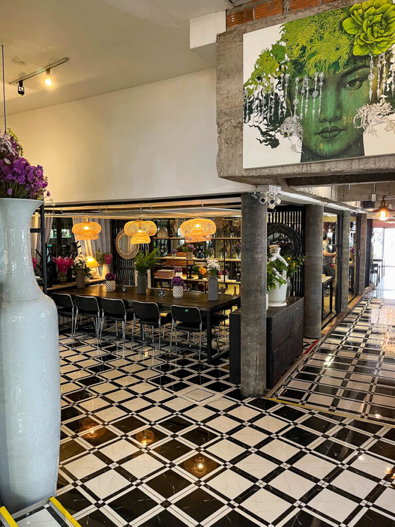 The interior of WOO Cafe, Chiang Mai, Thailand