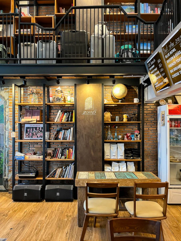 The interior of ZOHNG Coffee, Chiang Mai, Thailand