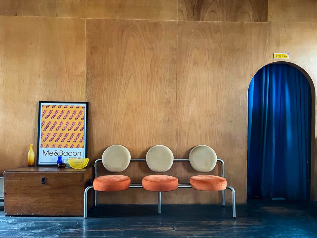 The inviting ambiance of Me&Bacon, ready for your next brunch