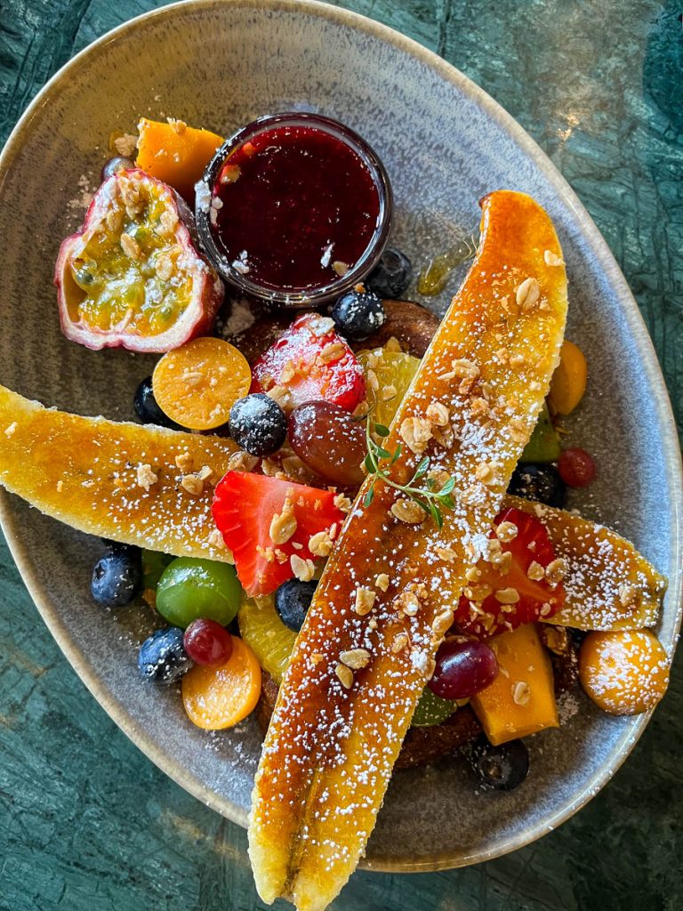 Caramelised banana with waffles at Kati Breakfast & Brunch