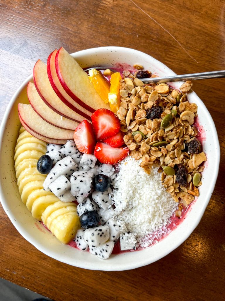 Delicious vegan smoothie bowls, with homemade granola—a must-try at Goodneighbor Cafe, Chiang Mai