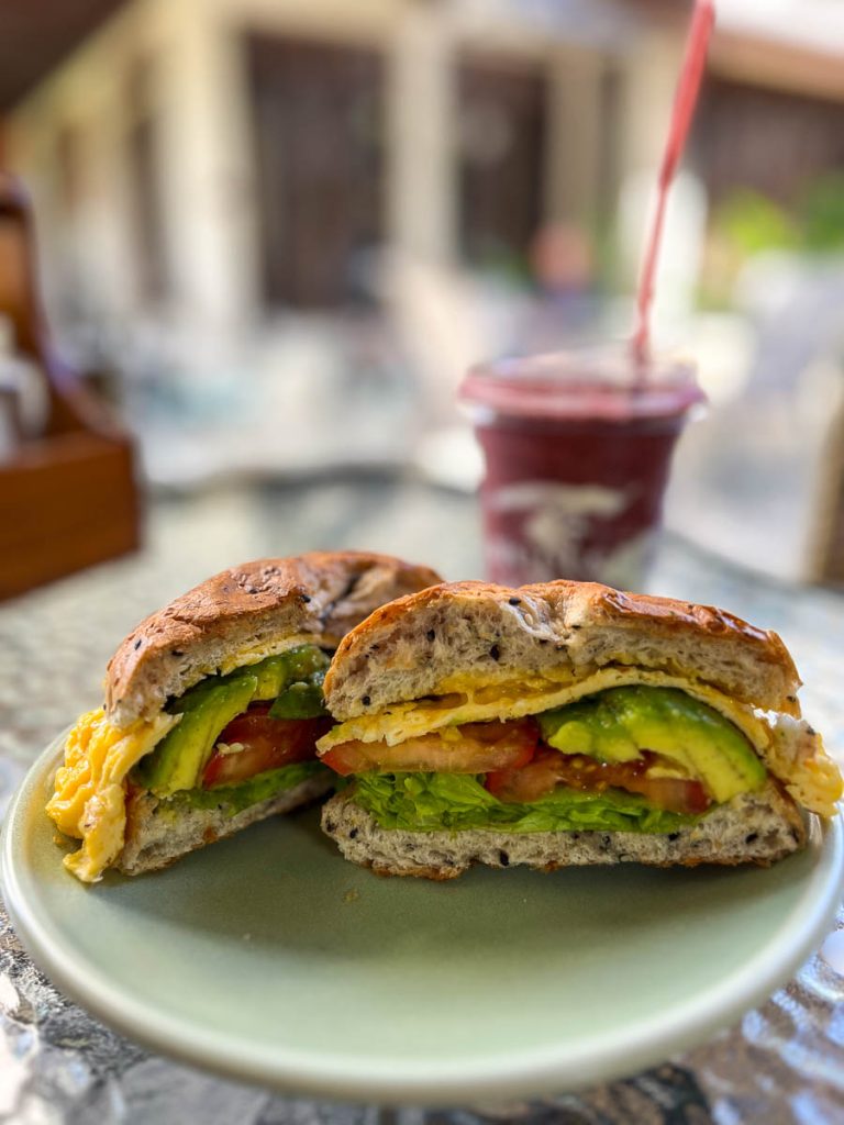Bagels are a standout at Goodneighbor Cafe—fresh, hearty, and full of flavour
