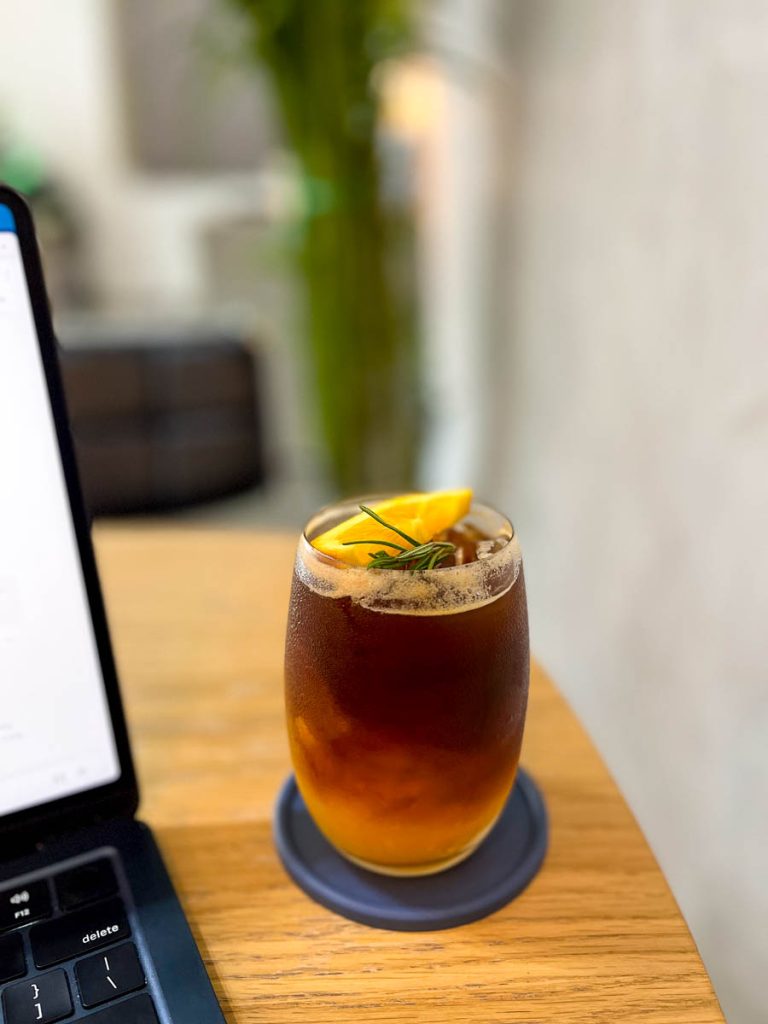 Zesty, smooth, and striking in the glass—Stoic’s Orange Espresso