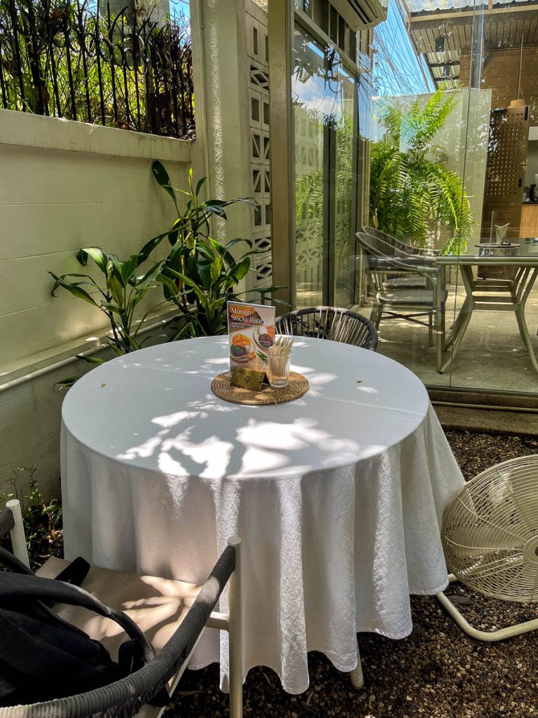 The garden at LANN Cafe, Chiang Mai, Thailand