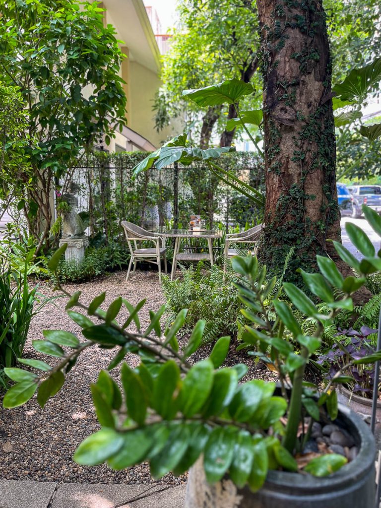 The garden at LANN Cafe, Chiang Mai, Thailand