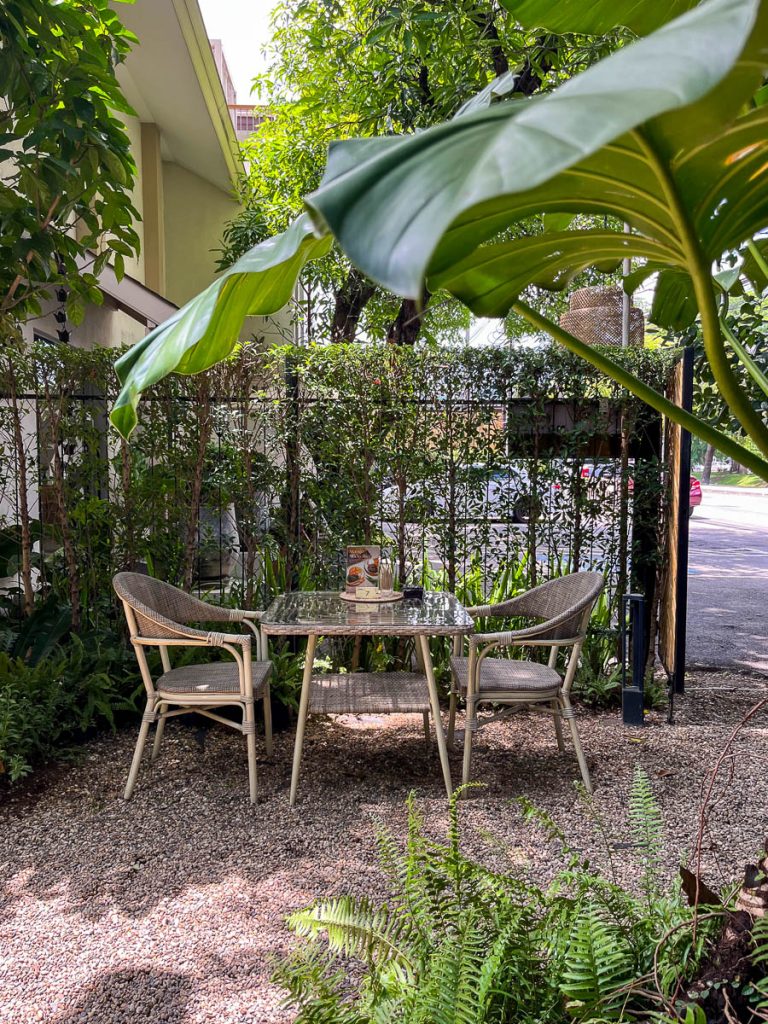 The garden at LANN Cafe, Chiang Mai, Thailand