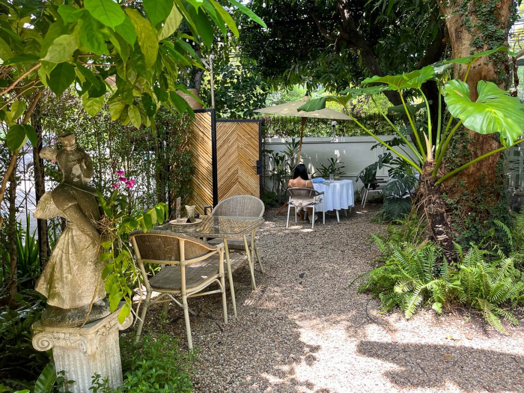 The garden at LANN Cafe, Chiang Mai, Thailand