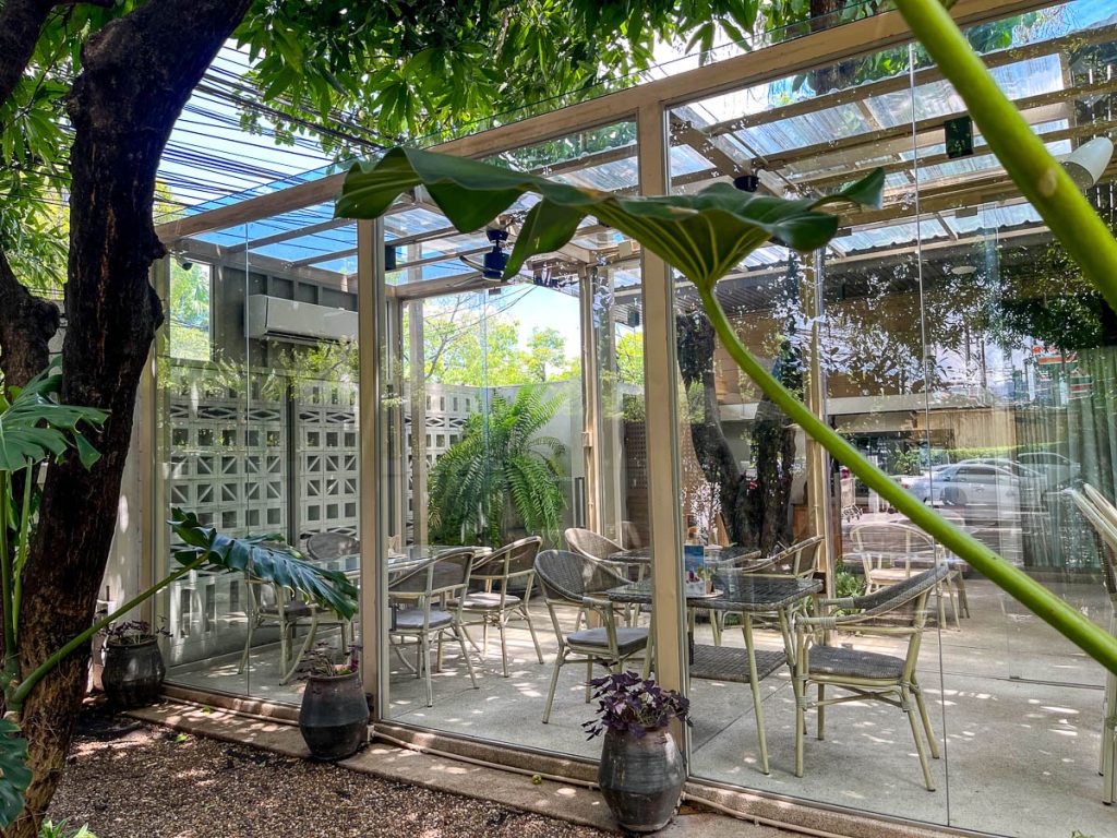The glasshouse at LANN Cafe, Chiang Mai