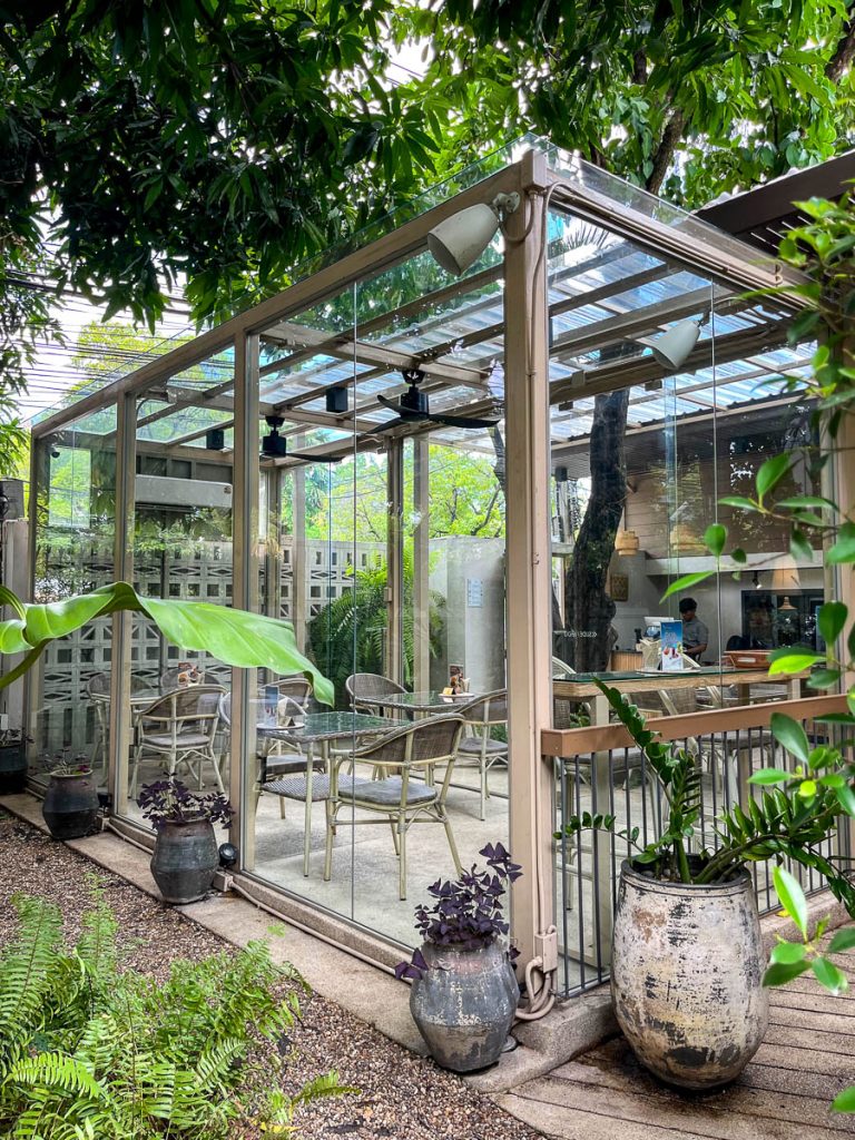 The glasshouse at LANN Cafe, Chiang Mai