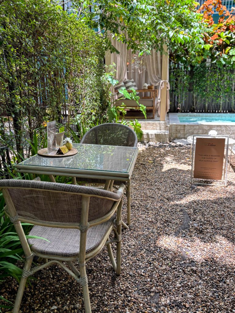The garden at LANN Cafe, Chiang Mai, Thailand