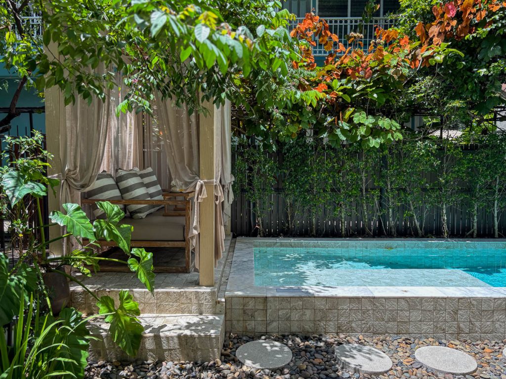 The garden at LANN Cafe, Chiang Mai, Thailand