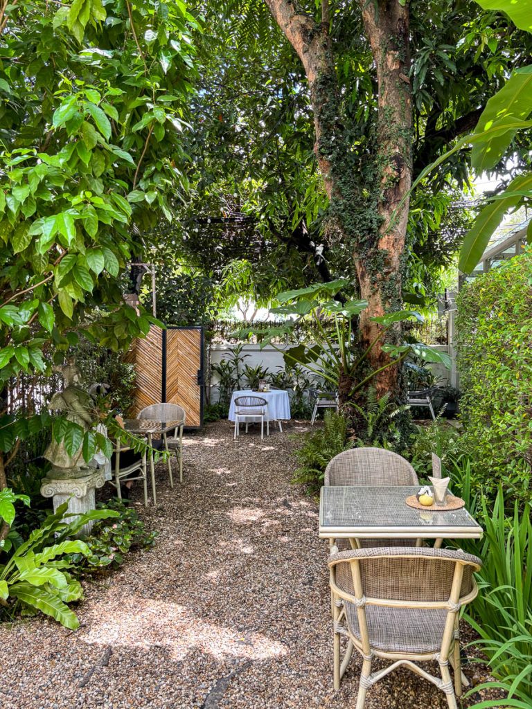 The garden at LANN Cafe, Chiang Mai, Thailand