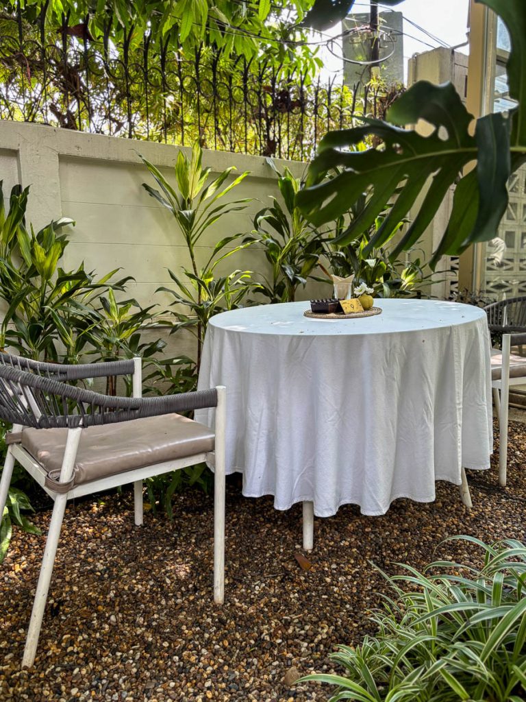 The garden at LANN Cafe, Chiang Mai, Thailand