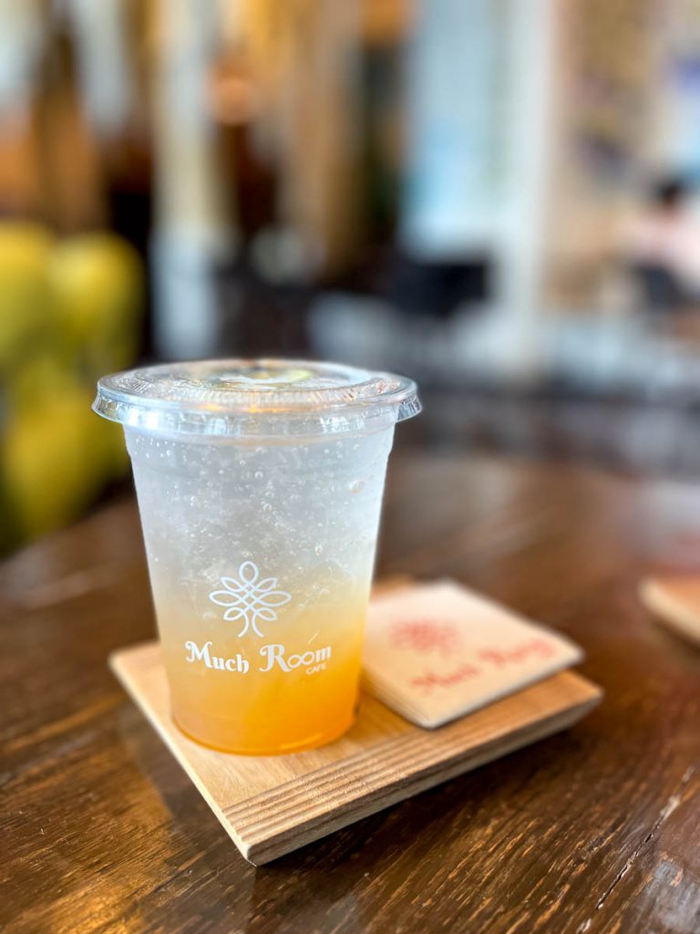 Refreshing iced soda drink at Much Room Cafe, Chiang Mai