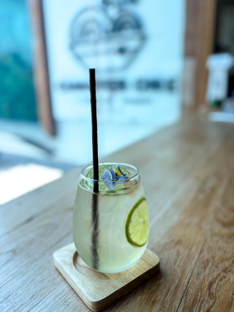 Glass of Honey Lemon Soda served at Chapter One cafe in Chiang Mai