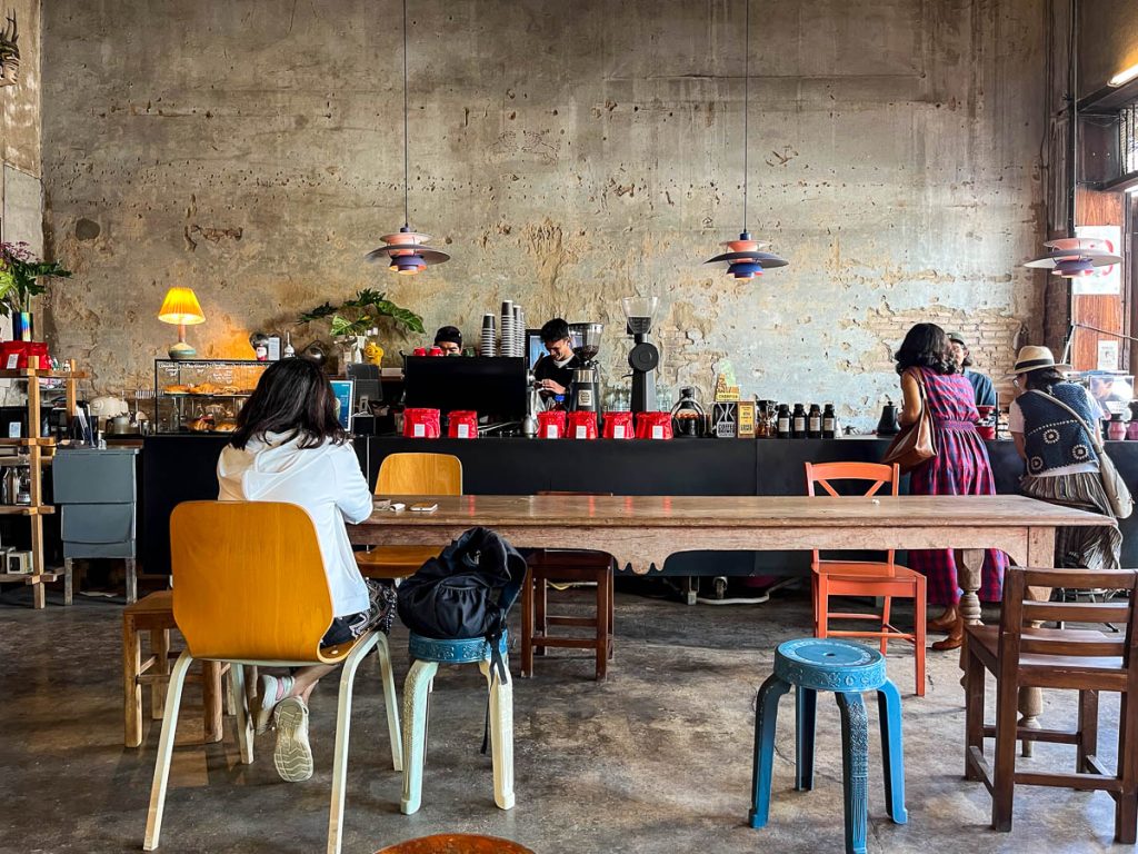 The interior of Flo Coffee Brewers, Chiang Mai, Thailand