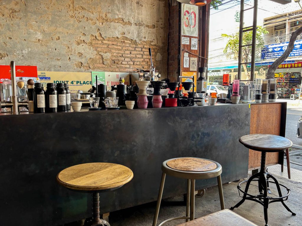 The interior of Flo Coffee Brewers, Chiang Mai, Thailand