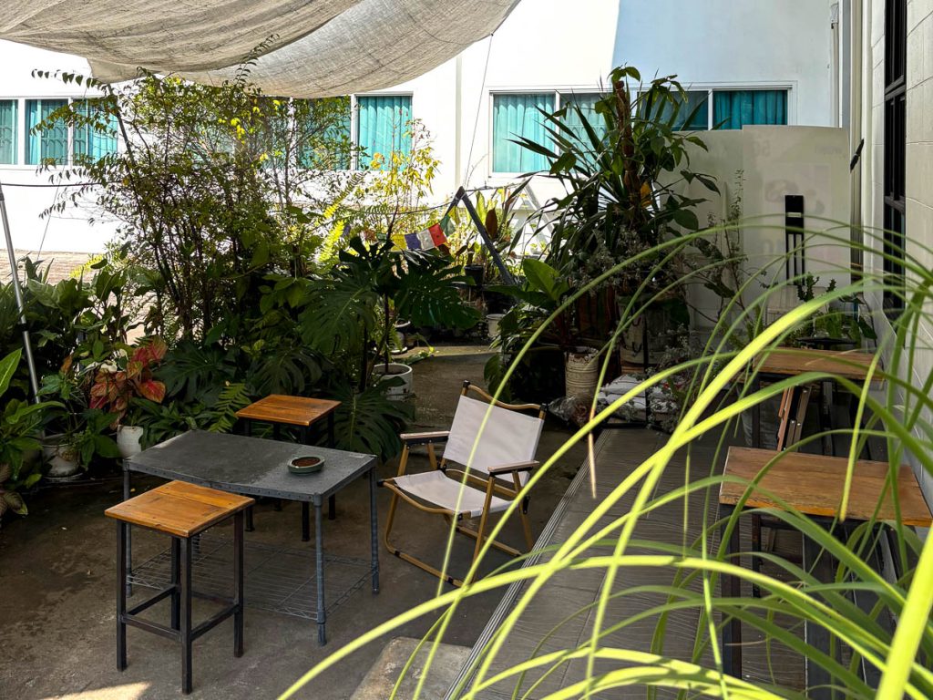 Outside at Cottontree Coffee Roasters, Chiang Mai, Thailand