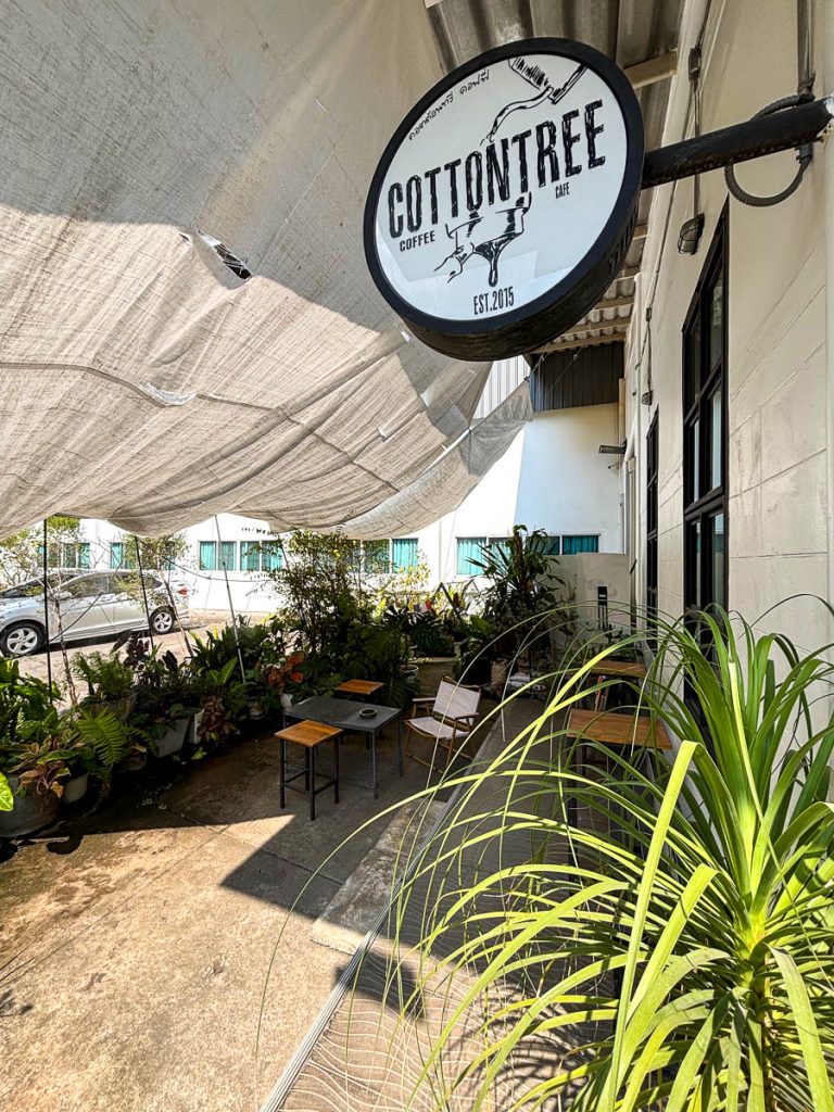 Outside at Cottontree Coffee Roasters, Chiang Mai, Thailand