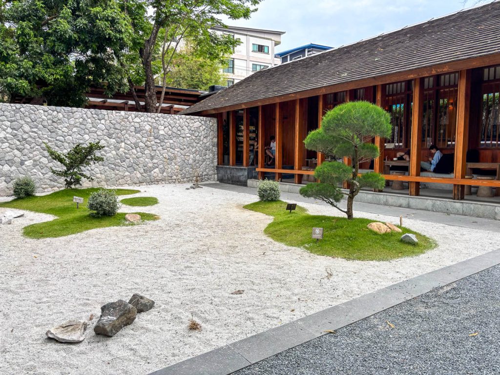 The Japanese garden at Baristro Asian Style, Chiang Mai, Thailand