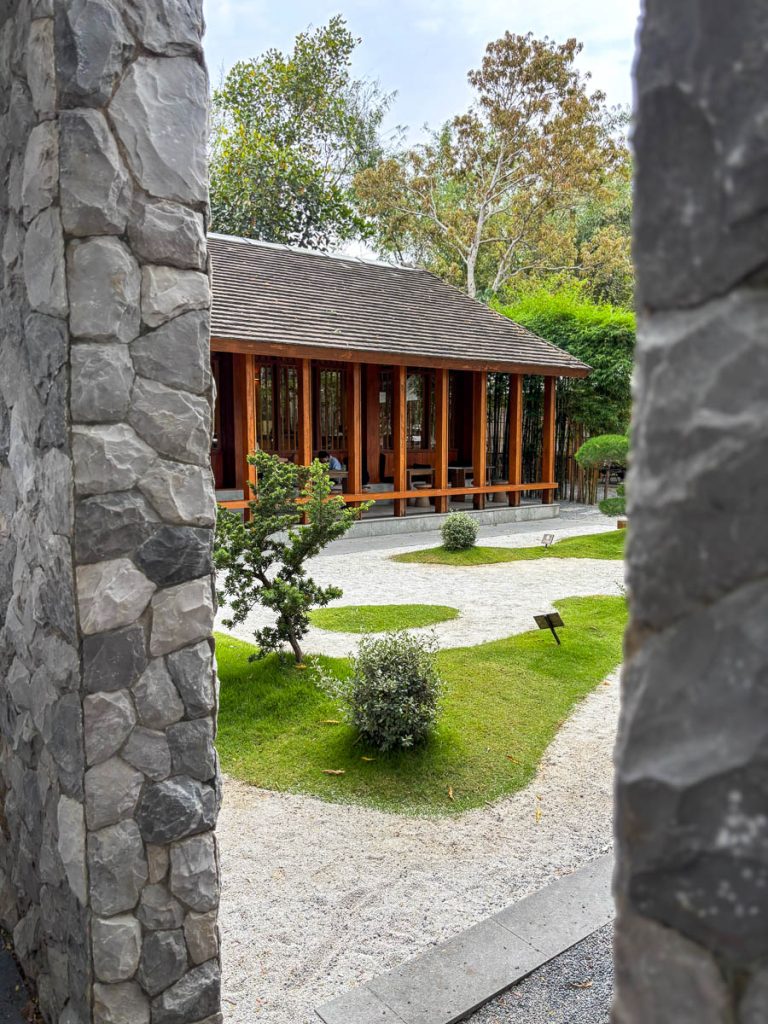 The Japanese garden at Baristro Asian Style, Chiang Mai, Thailand