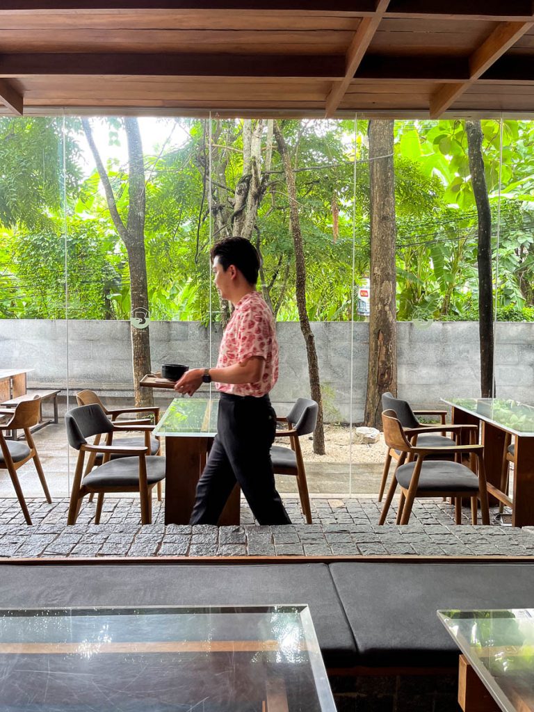 Inside the speed bar pavilion at Baristro Asian Style, Chiang Mai, Thailand