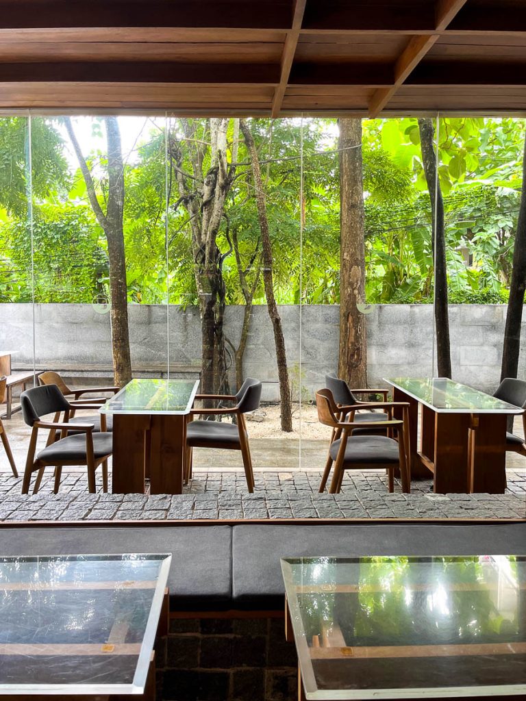 Inside the speed bar pavilion at Baristro Asian Style, Chiang Mai, Thailand