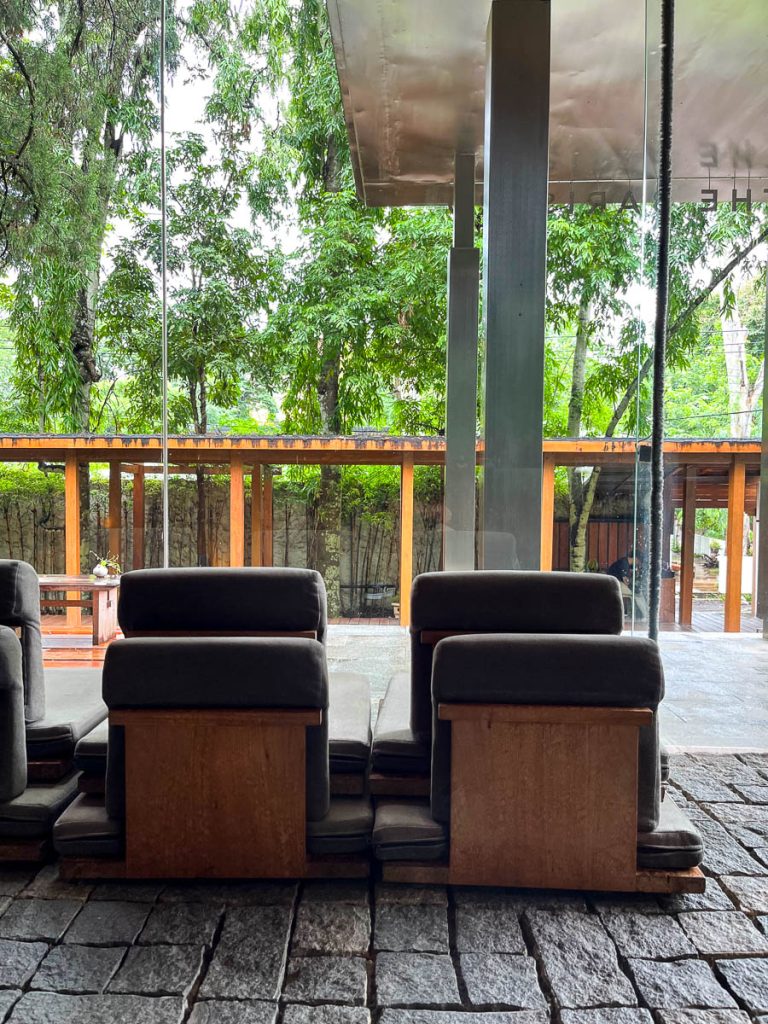 Inside the speed bar pavilion at Baristro Asian Style, Chiang Mai, Thailand