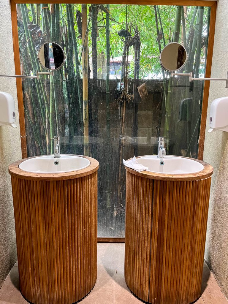 Inside the speed bar pavilion at Baristro Asian Style, Chiang Mai, Thailand