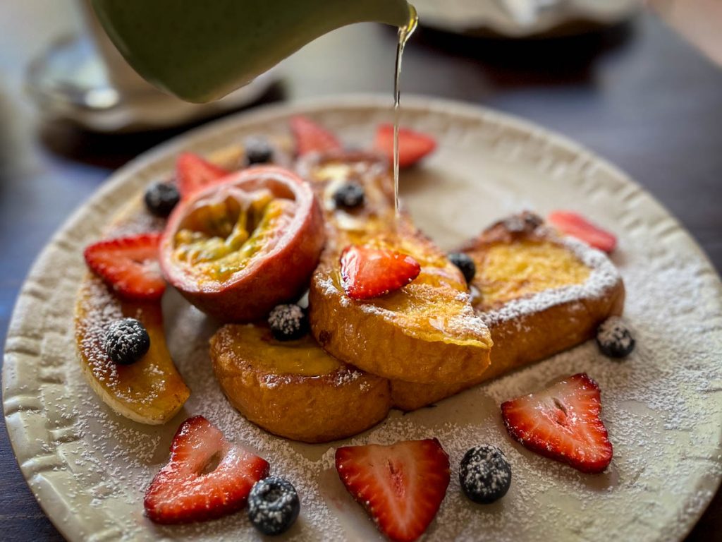 French Toast with berries and passionfruit at KLAY Cafe Chiang Mai