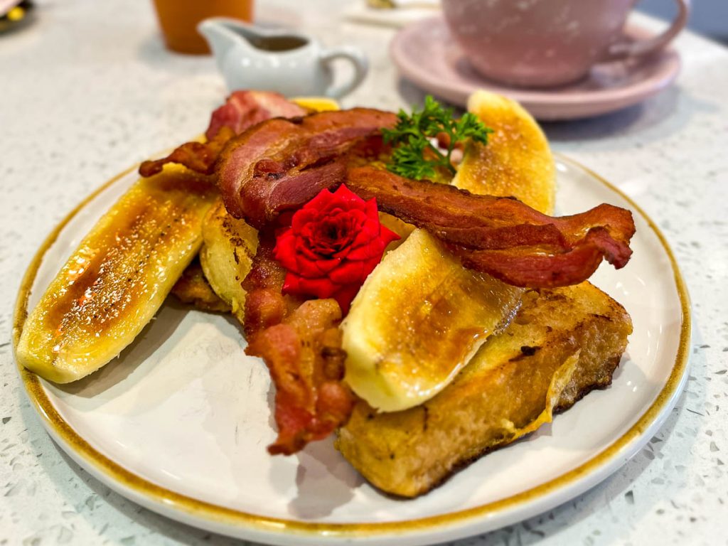 Banana and Bacon French Toast at MIDDLE 11 Acai Bowl and Brunch Chiang Mai