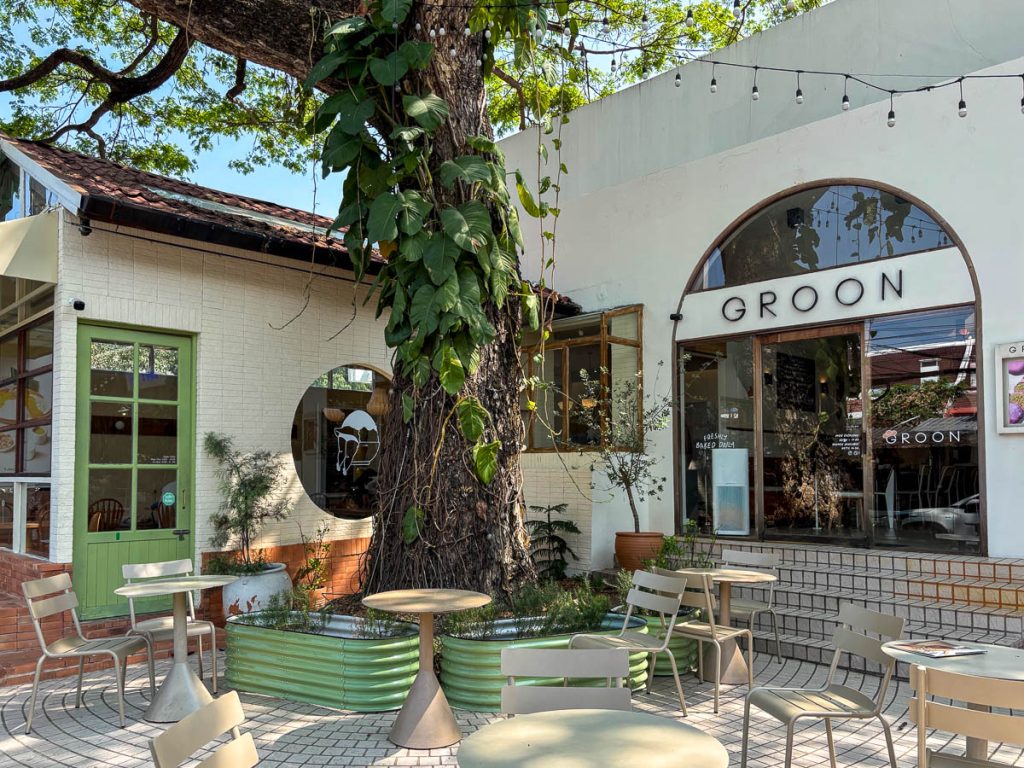 Outside at GROON Bread &amp; Brunch Cafe, Chiang Mai, Thailand