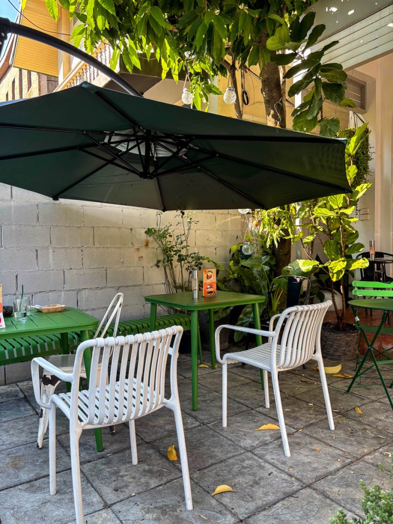 Outside at Healthy Junk, Chiang Mai, Thailand