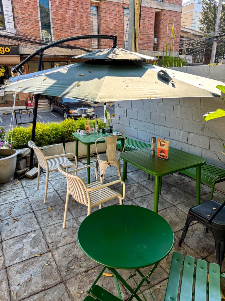 Outside at Healthy Junk, Chiang Mai, Thailand