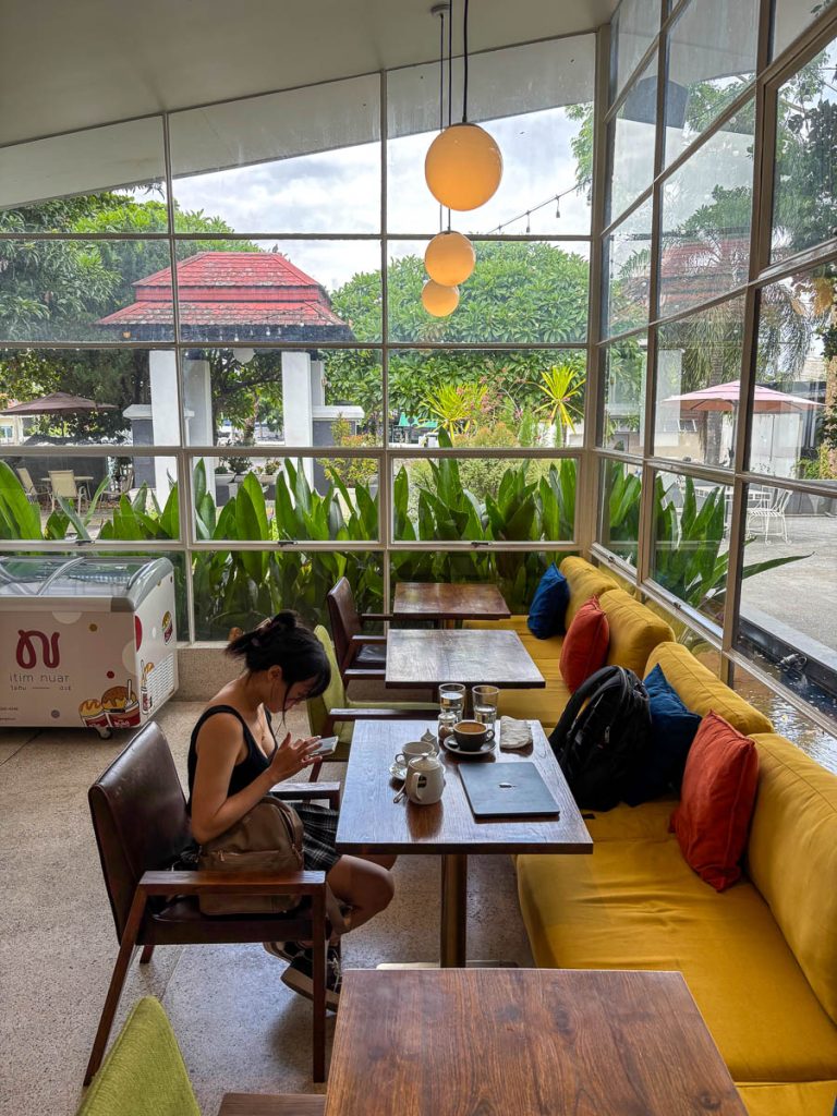The interior of Food4Thought East &amp; Bays Coffee Co., Chiang Mai, Thailand