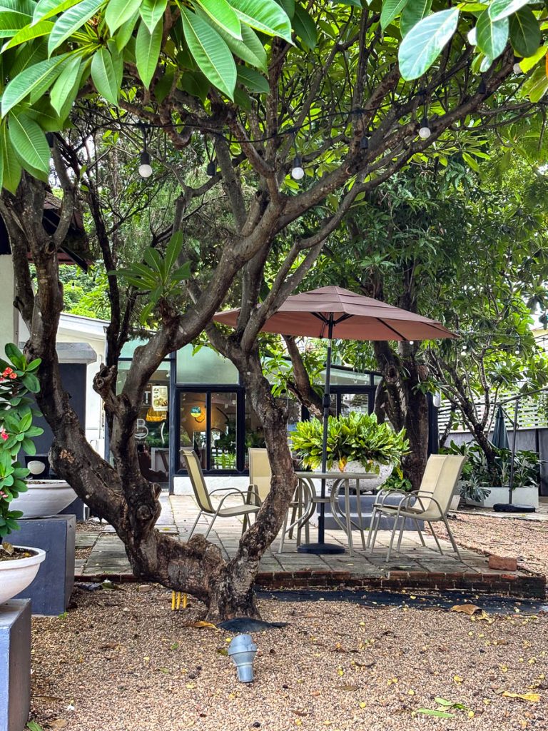 Outside at Food4Thought East &amp; Bays Coffee, Chiang Mai, Thailand